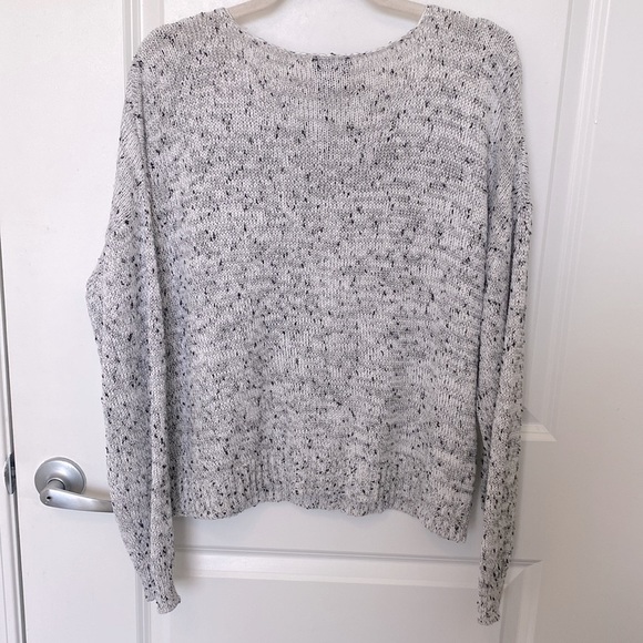 Speckled Grey and White Pocket Sweater - Picture 2 of 6